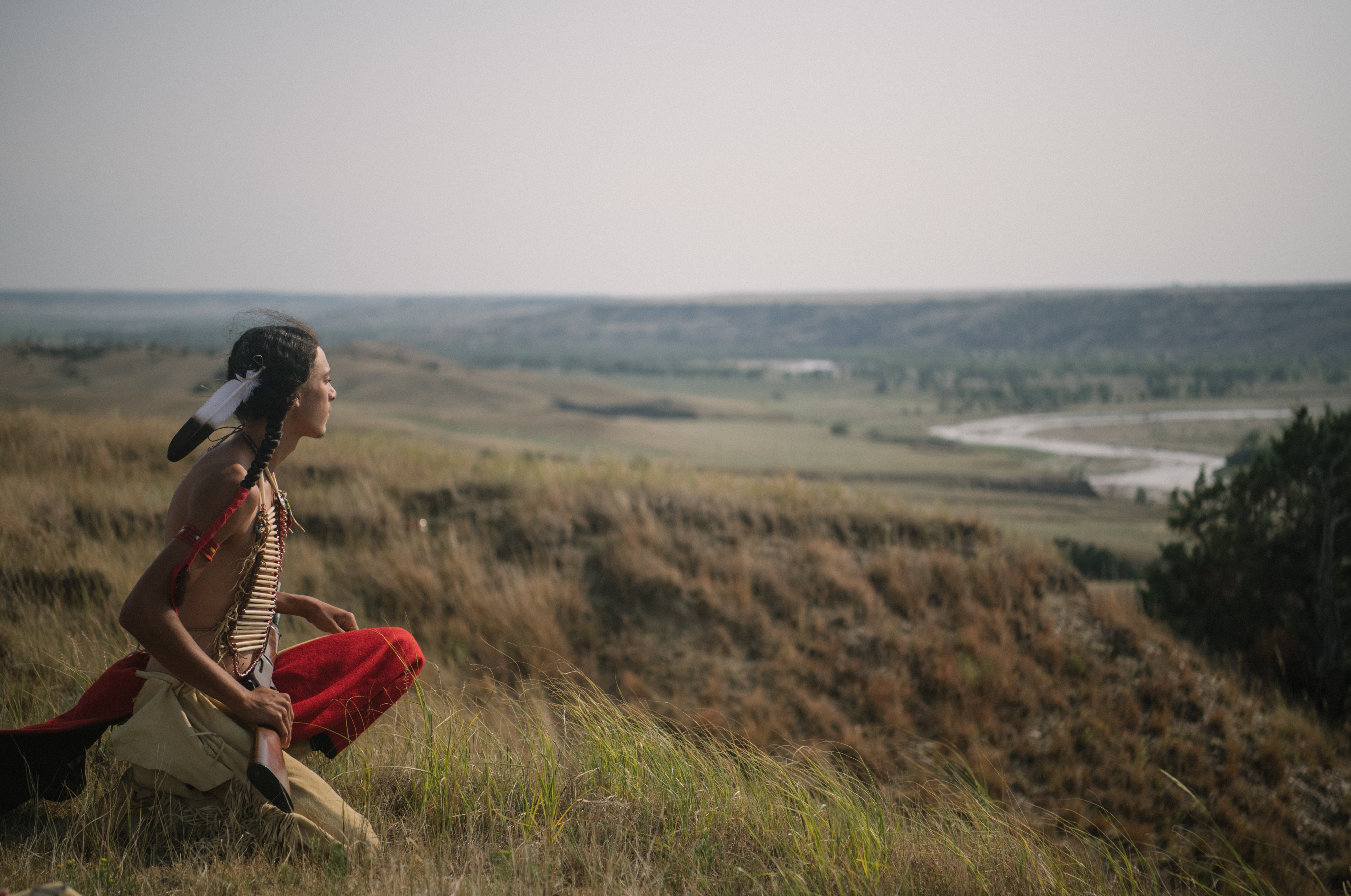 Riders crossing South Dakota landscape